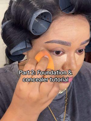 Part 2: Foundation & concealer ✨ Yall this one was long AFFFFFF, i had to cut it into several parts sooo lmao just an FYI ! #fyp #makeuotutorial #basetutorial #basemakeup #concealerhack #foundationroutine 