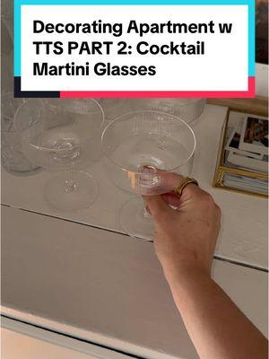 Decorating my New Apartment with TikTok Shop Items Part 2: Cocktail Martini Glasses!! 29% OFF!!! #tiktokshopnewyearsale #treasurefinds #ttsdelight #martiniglass #cocktails #cocktailglassware #baressentials 