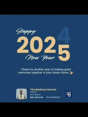 Happy New Year!🎉🥳 A new year brings new opportunities, new goals,  and maybe even a new home. 🏠 Whether you're buying, selling, or investing,  let's make 2025 the best year yet! #realtor #realestate #MENIFEEREALTOR  #hemetrealtor #murrietarealtor #temecularealtor  #perrisrealestate #hemetrealtor #morenovalleyrealtor Afeez Badmos Coldwell Banker Associated Broker DRE: #02237195 ☎️ 747 249 8760  #thebadmoshomes realestates@thebadmoshomes.com