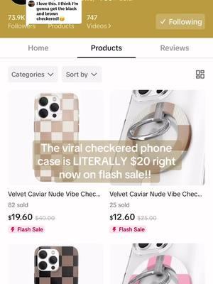 Replying to @Brii🖤🤍 the price just keeps getting better!!! RUN now 🥰🥰🥰!! #TikTokShop #viralphonecase #viralproducts #tiktokshopfinds #flashsale #velvetcaviar #checkeredprint @velvetcaviar 