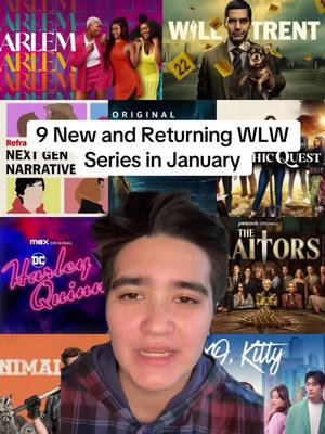 New year, new lesbians - here are some new and returning series with sapphic characters to plan your TV watching around. #lesbian #wlwtv #gay #queer #sapphic #bi #lesbiantiktok #sapphictvshow #lgbttv 