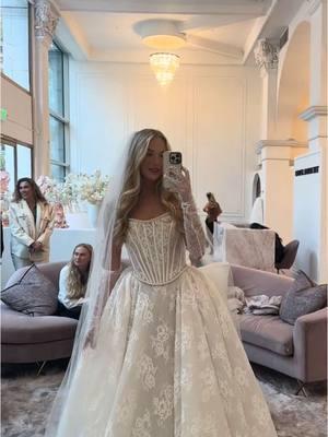 I can officially say I’m getting married this year🤍👰🏼 #2025bride #2025wedding #weddingdress #weddingtok #weddingdresstryon #weddingdressshopping #ballgownweddingdress #pninatornai #chosenbykyha #weddingdresses #weddingdressinspo #weddingdresstiktok @Pnina Tornai @kyhastudios @The Bridal Studio 