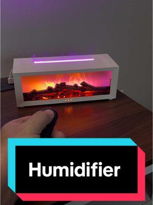 Simulated fireplace flame humidifier. My wife loves this not just for the humidifier but for the esthetics for our living room  #humidifier #humidifierdifuser #tiktokmademebuyit 