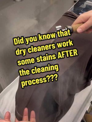 Did you know dry cleaners work some stains AFTER the cleaning process? #howto #explained #interesting #stains #drycleaning 