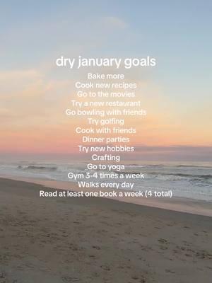 I do dry january every year and love it! Its such a great way to reset and start a new year. Here are my goals, feel free to use them for yourself! #dryjanuary #januaryreset #soberjanuary 