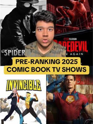 We feasting 📺 #doomblazer #2025 #tvshow #ranking #daredevilbornagain #spidernoir #peacemaker #invincible #genv #marvelzombies #yourfriendlyneighborhoodspiderman #batmancapedcrusader #wonderman #eyesofwakanda #ironheart 