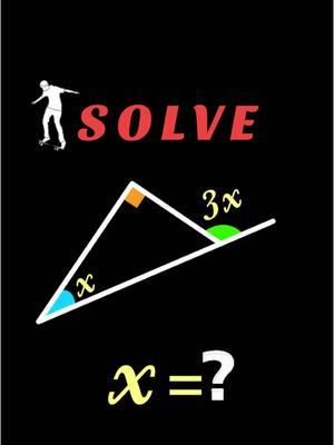 Can you find the value of x in degrees ? #mathchallenge #mentalmath #algebra #geometry 