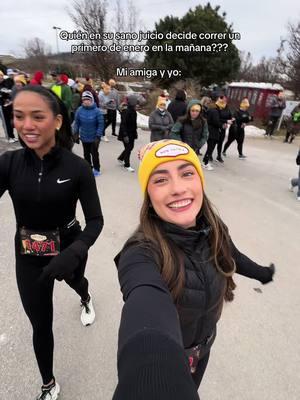 Y a -15 grados 😂😂😂 #Running #newyears #race #correr #latinas #fyp 