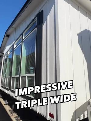 💪🏼This NEW triple wide manufactured home is by Silvercrest Homes! This prefab house is the Trio at Pacific Homes! WATCH THE FULL mobile home TOUR ON THE CHANNEL FOR ALL THE INFO AND PRICING, link in bio! #mobilehome #manufacturedhome #prefabhouse #prefabhomes #realestate #housetour #house #newhome 