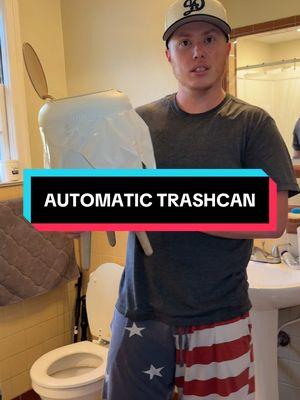 Needless to say the husband approves of this automatic trashcan for our bathrooms and it is a must have for every household #trashcan #automatictrashcan #smarttrashcan #smartsensortrashcan #autotrashcan #automatictrash #bathroommakeover #tiktokshopmademebuyit 