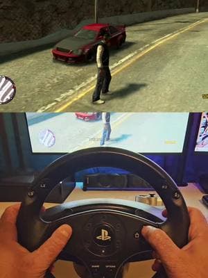 first time driving on gta 4 with my steering wheel and pedals #gta4 #gtadailycontent #grandtheftauto #gta 