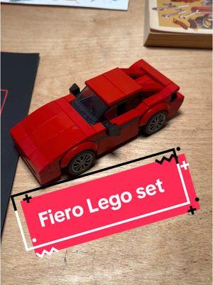 Fiero Lego! For the hours that was spent scrolling Lego sites to order parts and have instructions made without knowing the individual numbers and then tracking down ones they don’t even make anymore along with hand painting the logo on a custom made instructions booklet is so cool! It was part of the most thoughtful gift I’ve ever received #pontiac #fiero #lego #customlego 