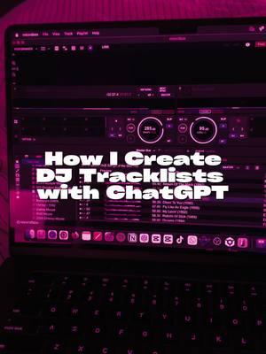 Here's how I create DJ tracklists using ChatGPT! First, visit the "Convert Rekordbox Cue in Setlist" web app and copy the plain text of your setlist. Then, paste this text into ChatGPT and ask it to clean up your setlist. After that, you can paste the organized list into Mixcloud and YT to integrate the tracks with their corresponding timestamps. This approach is great for listeners, as it helps them discover new music without having to search for it themselves. Feel free to share your favorite tips with the community!  #housemusicdj #mixcloud #rekordboxtips #rekordbox #djtips 