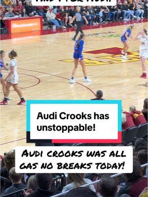 Kansas just had no answer for her strength and finesse today! #audicrooks #audicrooks55 #emilyryan #big12basketball #and1 #countit #iowastate #isuwbb 