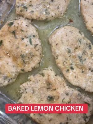 Baked Lemon Chicken #lemonchicken #bakedchicken #chickenrecipes #chicken #EasyRecipe #Recipe #FoodTok #foodies #momtok #momtiktok #foryoupage #fyp #viralvideo 