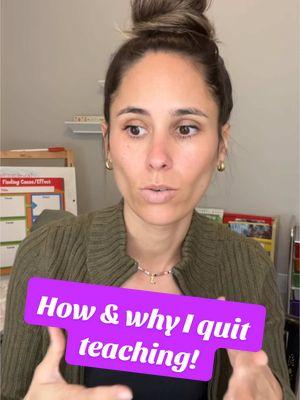 The story of how and why I quit teaching! #burntoutteachers #teacher #teachers #teachersoftiktok #teachersontiktok #teacherlife #teachersbelike #teacherprob #teacherprobs #tiredteacher #teachertired #teacherfunny #teachertok 