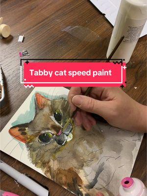 #howtodraw #howtopaintacat #sleepinggiantstudio #art #howtodrawacat #catspeedpaint #catpainting #watercolorcat #catsoftiktok #catmom #illustration 