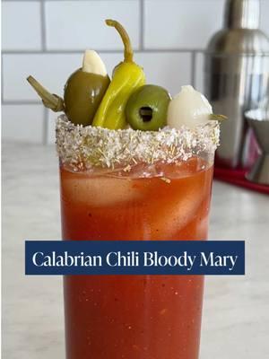 Celebrate the beginning of the year AND National Bloody Mary Day with a spicy & delicious Calabrian Chili Bloody Mary 🌶️ Yield: 4-6 cocktails Prep Time: 5 minutes Total Time: 5 minutes INGREDIENTS 2 cups fresh tomato juice ¼ cup Mezzetta® Family Recipes Pasta Sauce ¾ cup fresh lemon juice 3 tablespoons Mezzetta® Calabrian Chili Hot Sauce 2 teaspoons Worcestershire sauce 1 teaspoon celery salt ½ teaspoon garlic powder ½ teaspoon of black pepper 1 ½ ounces vodka Rosemary salt, to garnish* A skewer of Mezzetta® olives and peppers, to garnish INSTRUCTIONS 1. Add all ingredients except the vodka, salt and skewer ingredients to a pitcher and stir to combine. 2. Rim the glass with rosemary salt, fill with ice, add vodka and fill the rest of the glass with the bloody mary mix. 3. Garnish with a loaded skewer of Mezzetta® olives and peppers. *To make the rosemary salt, add ½ teaspoon salt and ½ teaspoon dried rosemary in a mortar and pestle and lightly crush together before serving. #mezzetta #dontforgettamezzetta #mezzettamakesitbetta #bloodymary #bloodymaryrecipe 