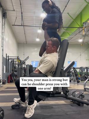 Yea i didn’t think so  #fyp #gymcouple #shoulderpress #liftingweight #interracialcouple #pourtoi #happynewyear @Gymshark #gymshark66 