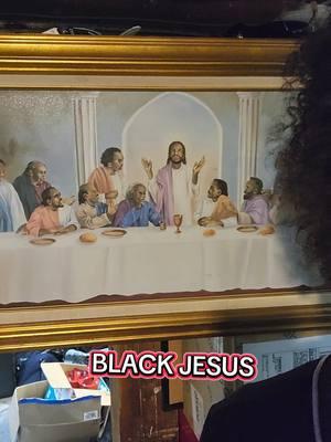 Black Jesus🤯#blackjesus #woah #painting #God 