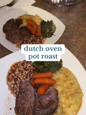 New Years Meal !! 🍽️🥂🥳 #dutchoven #cooktok #potroast #newyears #newyearsmeal #cooking #cookwithme #DinnerIdeas #dinner 