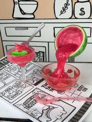 @Miniverse watermelon sorbet 🍉 now if this was actually edible the color, the coconut cream, the hollowed out watermelon shell, I can’t even begin to pick what I like  best #DIY #toys #makeitmini #miniversecreator #miniverse #miniversepartner #frozenmoment 