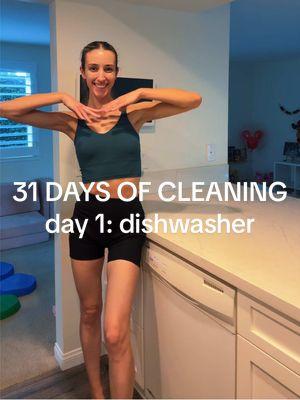 31 Days of Cleaning Challenge! Day 1: Dishwasher 🫧 #31daysofcleaning #cleaningchallenge #CleanTok #newyear #resolution #MomsofTikTok #dishwasher 