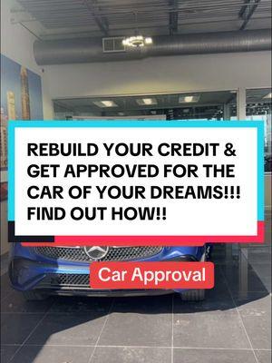 This is your sign to rebuild your credit so you can get approved for the car you want. Learn how to rebuild your credit profile. #msbuildabrand #creditrepair #mercedesbenz #credittok #badcredit #