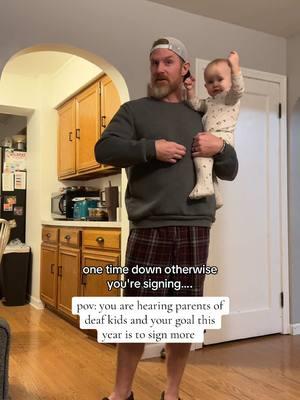 We talked about wanting to sign more this year regardless of whether or not the kids are around… so far it’s going well. 😂😂 #momanddadcomedy #momanddad #asl #signlanguage 