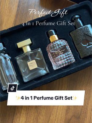 Perfect Gift 4 in 1 Gift Set! Girls all four perfumes smell incredible 🤤😍 If you want to order just click the orange cart! 👆🏼🧡🛒#fyp #parati #viral #perfume #giftset #gift #sale #shop #TikTokShop #tiktokmademebuyit #xy #xyzbca 