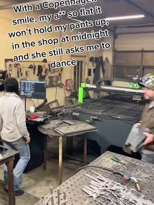 Many late nights in this welding shop, wouldn’t trade it for anything. #chiassonsmoke #diyproject #welding #husbandandwifeteam 