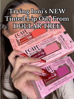 Replying to @Care🖤 have you got your hands on these new lip oils at @Dollar Tree ?! I fear @IONI Cosmetics slayed with these 🤩😳 #dollartree #dollartreefinds #dollartreehaul #newatdollartree #newatdollartree2025 #dollartreemakeupfinds #dollartreemakeup #dollartreemakeupreview #dollartreelipoil 