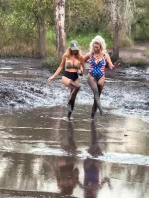 If she doesn’t dance in the mud, don’t trust her. 😂 #mud #bestfriend #thesebootsaremadeforwalking 