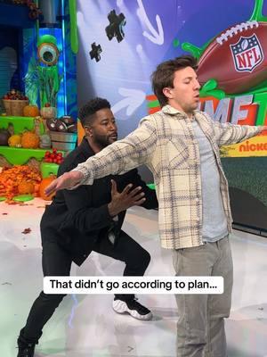 Bro was supposed to catch me 😭 @Nate Burleson @Nickelodeon #nflslimetime #nickelodeon #fall 