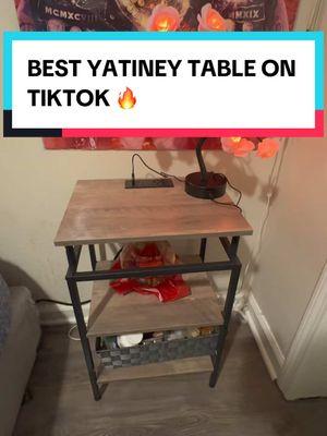 #table #chargingstation #sidetable #usbports #outlets #nightstand #storageshelves #TikTokShop 