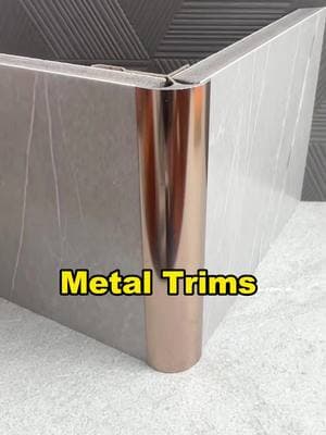 Aluminum alloy decorative lines are used to close the edges. #trim #closeup #Ceilingclosing #Decorationclosing  #metaltrims #tiletrim #buildingmaterials #harmercoverings #harmercoverings 