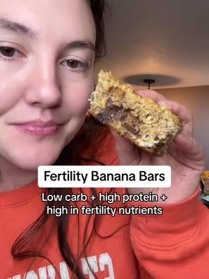 Recipe 🔽 These bars are my FAVORITE because they are good enough to be dessert, but filled wirh nutrients & protein + healthy fats so they can also be a great snack. You can grab all of my other fertility recipes with the link in my bio 💕 Banana bars: 2 bananas 1/4 cup avocado oil 1/4 cup maple syrup 4 eggs 3 cups almond flour 1/2 cup peanut butter 1/2 cup chia seeds 1/2 cup hemp hearts  Mix all together, put in greased 9x13 pan, bake for 25ish minutes! #fertilitytips #ttcpcos #pcosrecipes #fertilityrecipe #pcosdiet #fertilitydiet 