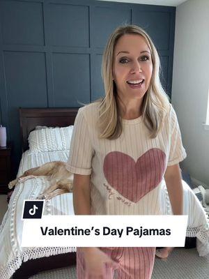 Soft and comfy Valentine’s Day pajamas #valentinesdaypajamas #pajamaset #valentinesdayoutfits #valentinesdaygifts #giftsforher #giftsformom 