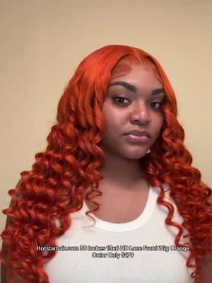 Ginger😍😍🍊 Use Code: XM10  30 Inches 13x6 HD Lace Front Wig Orange Color Only $179 @Hot Star Hair @Hotstarhair.com Link In My Bio #hotstarhair #fyp #viral #gingerwig #2025 #newyears 