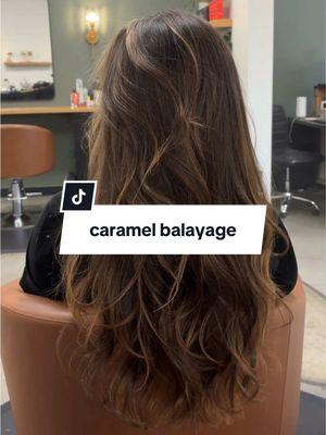 caramel balayage 👌🏽 on the beautiful @gabrielle marcellus  #balayagehair #balayagetransformation #caramelbalayage #colortransformation #brunettebalayage 