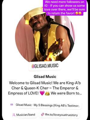 Hey people! Glisad Music is asking for your help - We are in need of more followers on our IG account! If you’re able to help us & show some love over there, we’ll be sure to return the favor! 😍🥹🥰🥰 #glisadmusic #alwayzneversad👑🌺🤺🏆🗡viral #help #helpusout #followusoninstragram #teamworktrend #teamwork #weappreciateyou #thankyou 