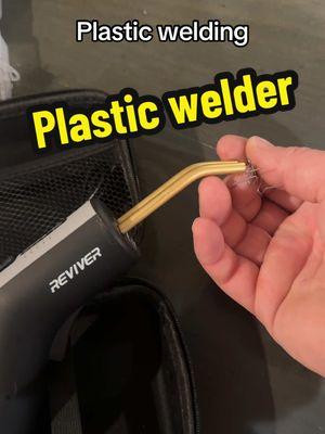 Pretty cool for a temporary fix #plastic #welding #tool #welder #plasticwelder 