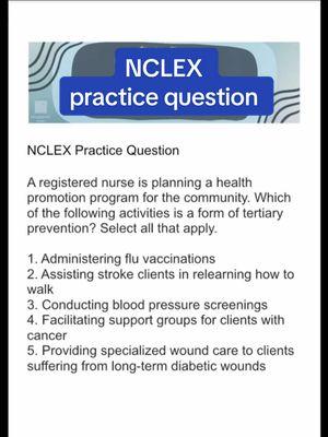 Try this practice question and let us know how you did in the comments✨  Correct Answers: 2, 4, 5 ✅ #nursingstudents #futurenursesoftiktok #nursingstudent #nursingstudentlife #nursingschooltips #practicequestion #nursingresources #nursingpracticequestions #nursingpractice #nursingstudentsoftiktok #creatorsearchinsights 