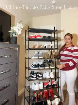 FCH 10-Tier 20 Pairs Shoe Rack #shoes #zapatera #organizer #shoeorganizer #shoemaker 