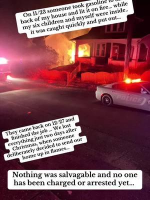 This one’s going to take a minute to recover from… We are so thankful for the community’s support through this. 2024 has been brutal, and if you scroll through my TikTok page, you’ll see.. escaping DV and their dad being swarmed by 20 troopers and arrested.. it’s been an awful year. #arson #fire #housefire #startingover #dvsurvivor #domesticviolence #trauma 