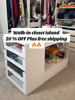 #walkincloset #closet #furniture #beautvroom #dreamcloset #closetisland #fypシ゚viral #homedecor #homeorganization #closetorganization #fashion