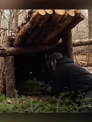 Building a quick shelter like a pro #survivalskills #camping #wildernessskills