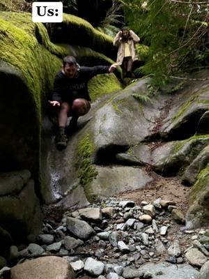 Busy playing in nature!😜  Sliding down natural rock slides, jumping around, dancing like nobody's watching, and soaking in the magic of the outdoors!✨ Nature is our playground, our sanctuary, and where we feel most alive.🥰 Forget the malls and city streets—give us sunlight dancing through the trees, the whispers of the wind, and the laughter that only comes from playing like kids again.🌞 Out here, every moment feels like a celebration of freedom, connection, and joy.🤗 It’s more than just being goofy—it’s about embracing the little moments that make life big. The best things in life aren’t things at all.😉  Who else chooses nature over the city? 🙋🙋‍♀️ Let’s hear it for muddy shoes, happy hearts, and unforgettable adventures!🥾💞 Follow us for more genuine, goofy nature-loving couple vibes and endless outdoor fun!😋 #nature #lushgreen #bluewater #naturelessons #naturemedicine #playinnature #naturetherapy #playingoutside #washington #washingtontrails #washingtonstate #washingtonexplored #pnw #adventurecouple #funnycouples #pnwadventures #pnwhikers #pnwlife #pnwonderland #optoutside #optoutdoors #exploreoutdoors #exploreoutside #explorenature #exploremore #hiker #adventure #adventurepartner #Hiking #hikingadventures 