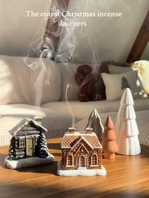 The cutest Incense burner! #christmas #christmasdecor #incenseburner #incense #cabindecor #gingerbreadhouse 