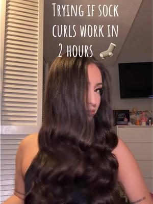 Replying to @aly  sock curls in an hour and a half!! Replying to some comments: works on dry hair only & no i dont know if it works on short hair (i dont have short hair) #sockcurls #socks #hairtok #hairstyle #fyp #fastandeasy 